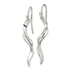 FJC Finejewelers 925 Sterling Silver Polished Twisted Dangle Earrings 43 x 3 mm
