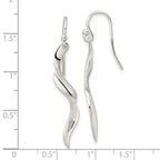 FJC Finejewelers 925 Sterling Silver Polished Twisted Dangle Earrings 43 x 3 mm