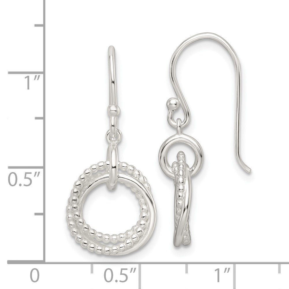 FJC Finejewelers 925 Sterling Silver Polished Intertwined Circles Dangle Earrings 29 x 12 mm