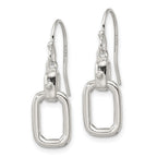 FJC Finejewelers 925 Sterling Silver Polished Rectangle Link Dangle Shepherd Hook Earrings 25 x 8 mm