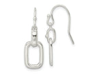 FJC Finejewelers 925 Sterling Silver Polished Rectangle Link Dangle Shepherd Hook Earrings 25 x 8 mm
