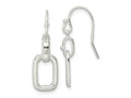 FJC Finejewelers 925 Sterling Silver Polished Rectangle Link Dangle Shepherd Hook Earrings 25 x 8 mm