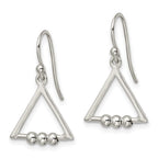 FJC Finejewelers 925 Sterling Silver Polished Beaded Triangle Dangle Earrings 23 x 15 mm