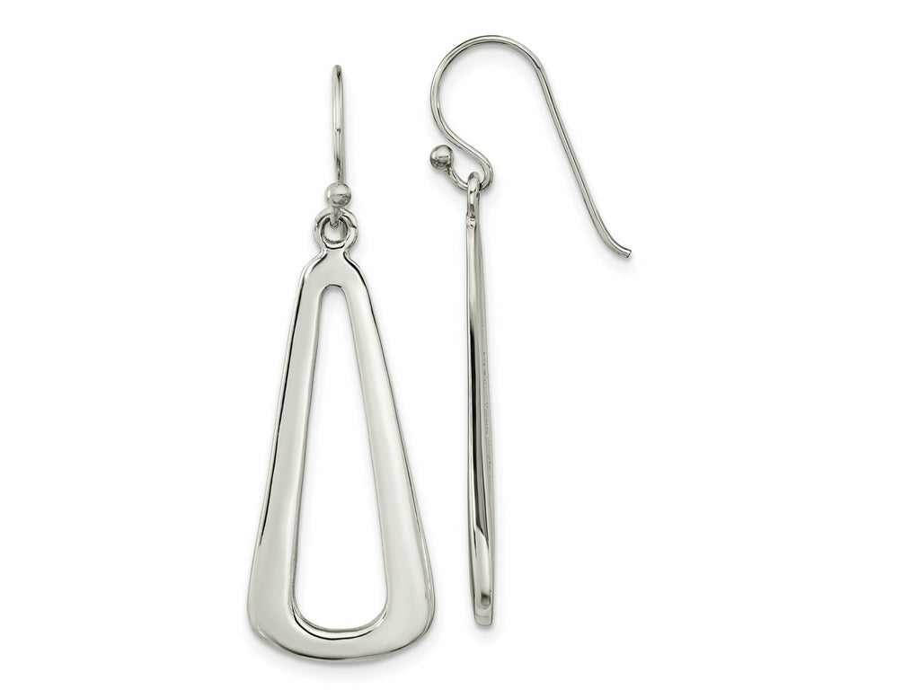 FJC Finejewelers 925 Sterling Silver Polished Teardrop Dangle Shephard Hook Earrings 42 x 13 mm