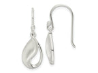 FJC Finejewelers 925 Sterling Silver Polished and Satin fancy Teardrop Dangle Earrings 28 x 9 mm