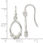 FJC Finejewelers 925 Sterling Silver Polished Beaded Teardrop Dangle Earrings 27 x 10 mm