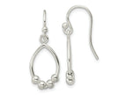 FJC Finejewelers 925 Sterling Silver Polished Beaded Teardrop Dangle Earrings 27 x 10 mm
