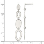 FJC Finejewelers 925 Sterling Silver Polished Fancy Ovals Post Dangle Earrings 48 x 8 mm
