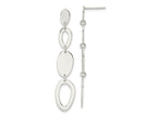 FJC Finejewelers 925 Sterling Silver Polished Fancy Ovals Post Dangle Earrings 48 x 8 mm