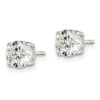 FJC Finejewelers 925 Sterling Silver Stud Round CZ Post Earrings 6 mm x 6 mm