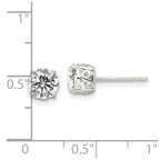 FJC Finejewelers 925 Sterling Silver Stud Polished CZ Circle Post Earrings 6 mm