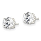 FJC Finejewelers 925 Sterling Silver Stud Polished CZ Circle Post Earrings 6 mm