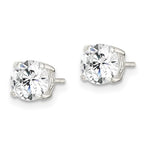 FJC Finejewelers 925 Sterling Silver Stud Polished CZ Circle Post Earrings 6 mm