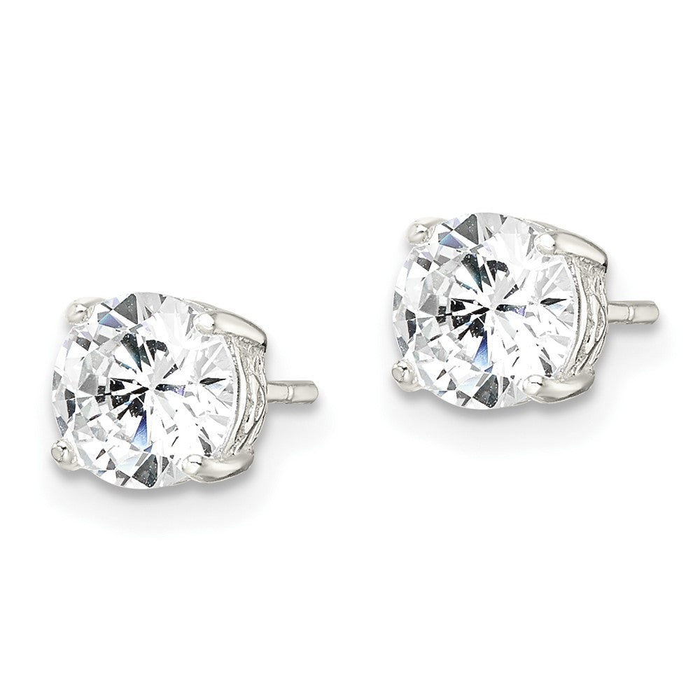FJC Finejewelers 925 Sterling Silver Stud Polished CZ Circle Post Earrings 6 mm