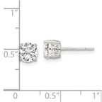 FJC Finejewelers 925 Sterling Silver Stud Polished CZ Circle Post Earrings 6 mm