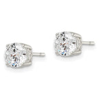 FJC Finejewelers 925 Sterling Silver Stud Round CZ Post Earrings 6 mm