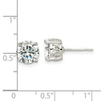 FJC Finejewelers 925 Sterling Silver Stud Polished CZ Circle Post Earrings 8 mm