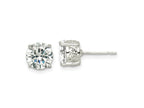 FJC Finejewelers 925 Sterling Silver Stud Polished CZ Circle Post Earrings 8 mm