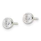 FJC Finejewelers 925 Sterling Silver Stud Polished CZ Post Earrings 5 mm
