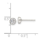 FJC Finejewelers 925 Sterling Silver Stud Polished CZ Post Earrings 5 mm