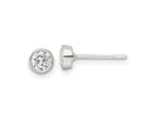 FJC Finejewelers 925 Sterling Silver Stud Polished CZ Post Earrings 5 mm