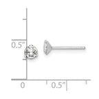 FJC Finejewelers 925 Sterling Silver Stud Crystal Post Earrings 4 mm