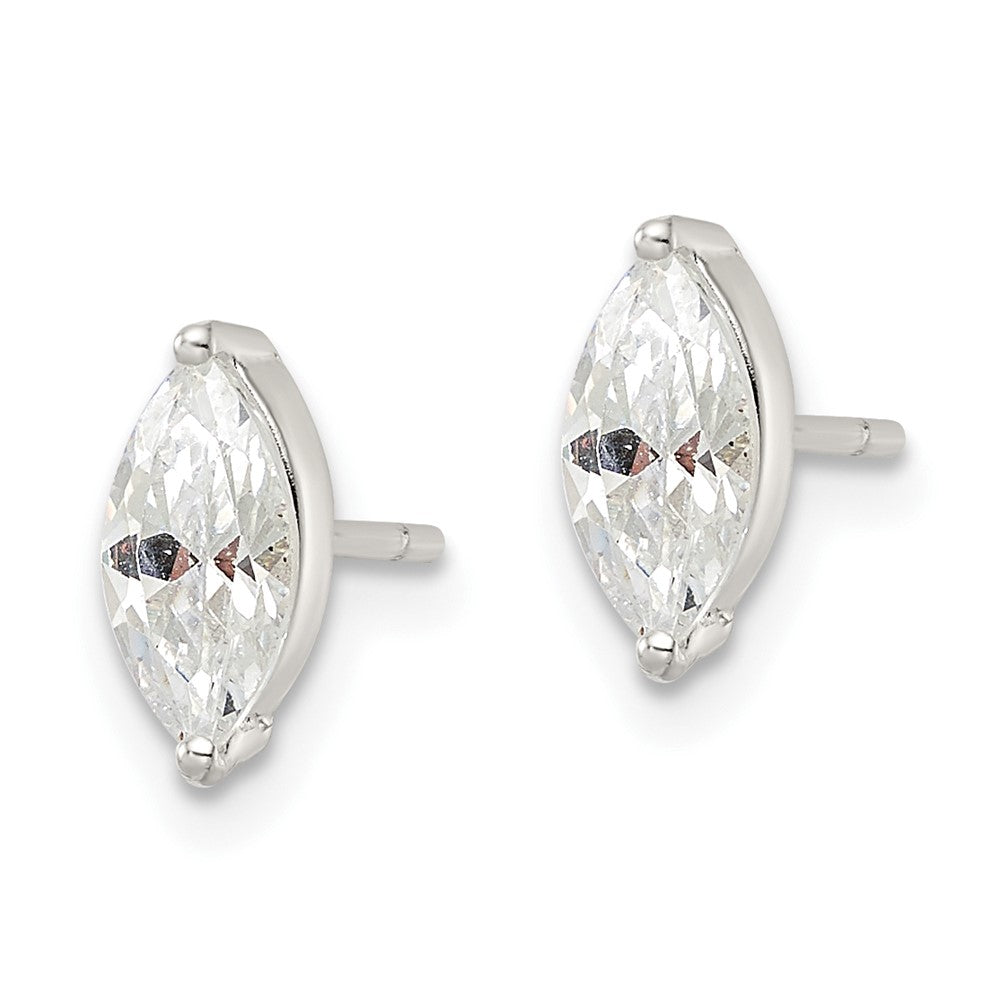 FJC Finejewelers 925 Sterling Silver Polished 9x Marquise CZ Stud Earrings 9 x 4 mm