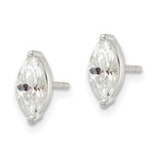 FJC Finejewelers 925 Sterling Silver Polished 9x Marquise CZ Stud Earrings 9 x 4 mm