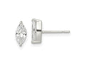 FJC Finejewelers 925 Sterling Silver Polished 9x Marquise CZ Stud Earrings 9 x 4 mm
