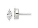 FJC Finejewelers 925 Sterling Silver Polished 9x Marquise CZ Stud Earrings 9 x 4 mm
