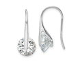 FJC Finejewelers 925 Sterling Silver Rhodium Plated Polished Round CZ Dangle Earrings 24 x 10 mm