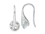 FJC Finejewelers 925 Sterling Silver Rhodium Plated Polished Round CZ Dangle Earrings 24 x 10 mm