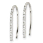 FJC Finejewelers 925 Sterling Silver Dangle Polished CZ Threader Earrings 17 x 1 mm