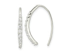 FJC Finejewelers 925 Sterling Silver Dangle Polished CZ Threader Earrings 20 x 2 mm
