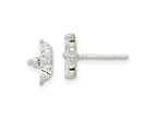 FJC Finejewelers 925 Sterling Silver Button Polished Marquise CZ Flower Post Earrings 8 x 5 mm