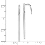 FJC Finejewelers 925 Sterling Silver Rhodium Plated Polished CZ Bar Dangle Earrings 37 x 1 mm