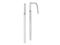 FJC Finejewelers 925 Sterling Silver Rhodium Plated Polished CZ Bar Dangle Earrings 37 x 1 mm