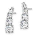 FJC Finejewelers 925 Sterling Silver Dangle  Polished Graduated CZ Post Earrings 20 x 2 mm (range)
