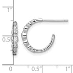 FJC Finejewelers 925 Sterling Silver Rhodium Plated CZ Post Hoop Earrings 14 x 14 mm
