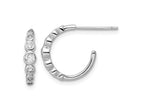 FJC Finejewelers 925 Sterling Silver Rhodium Plated CZ Post Hoop Earrings 14 x 14 mm