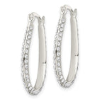 FJC Finejewelers 925 Sterling Silver CZ Oval Hoop Earrings 27 x 20 mm