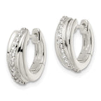 FJC Finejewelers 925 Sterling Silver Polished CZ Hinged Hoop Earrings 15 x 15 mm