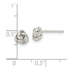 FJC Finejewelers 925 Sterling Silver Button Polished Love Knot Post Earrings 6 x 6 mm