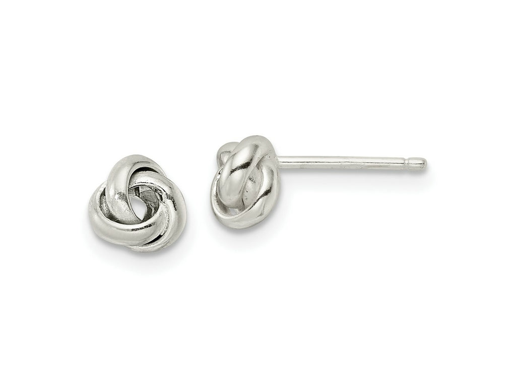 FJC Finejewelers 925 Sterling Silver Button Polished Love Knot Post Earrings 6 x 6 mm