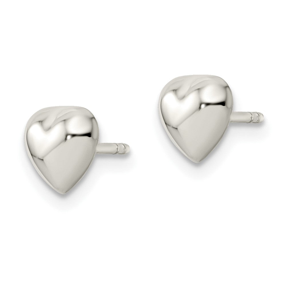 FJC Finejewelers 925 Sterling Silver Button Polished Heart Post Earrings 6 x 6 mm