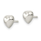 FJC Finejewelers 925 Sterling Silver Button Polished Heart Post Earrings 6 x 6 mm