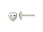 FJC Finejewelers 925 Sterling Silver Button Polished Heart Post Earrings 6 x 6 mm
