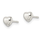 FJC Finejewelers 925 Sterling Silver Button Polished Puffed Heart Post Earrings 5 x 5 mm