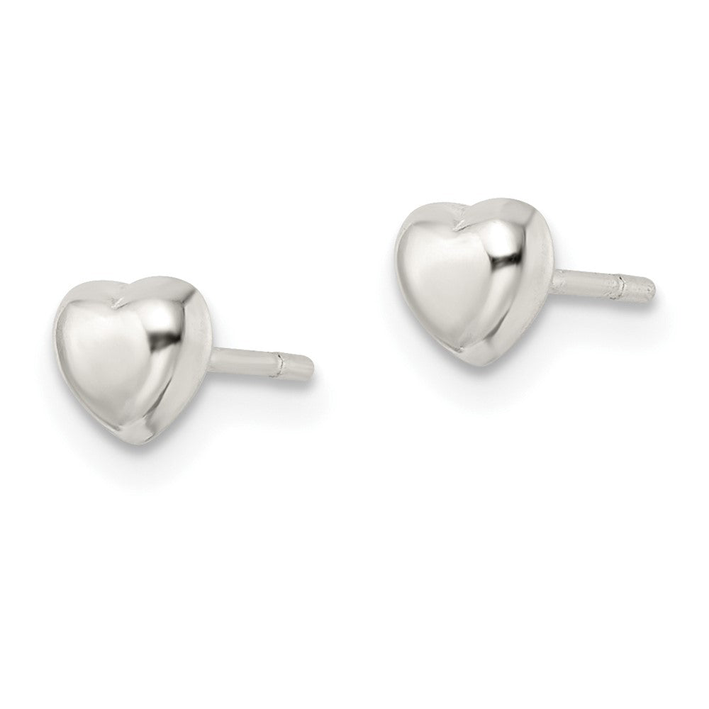 FJC Finejewelers 925 Sterling Silver Button Polished Puffed Heart Post Earrings 5 x 5 mm