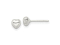 FJC Finejewelers 925 Sterling Silver Button Polished Puffed Heart Post Earrings 5 x 5 mm